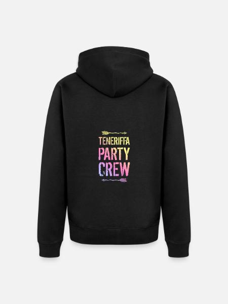 Teneriffa Party Crew Bunt - Unisex Premium Bio Zip Hoodie - Schwarz