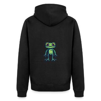Frog Halloween Animal - Unisex Premium Organic Zip Hoodie - black - Back - Nico (187cm)