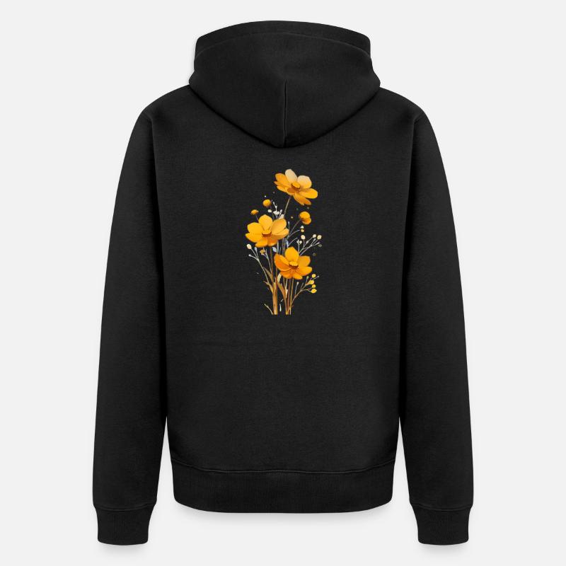 Fleurs - Veste à capuche bio Premium Unisexe - noir