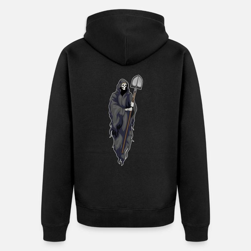 Pelle d’Halloween Grim Reaper - Veste à capuche bio Premium Unisexe - noir