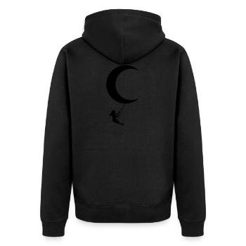 balançoire lune - Veste à capuche bio Premium Unisexe - noir - Dos - Nico (187cm)