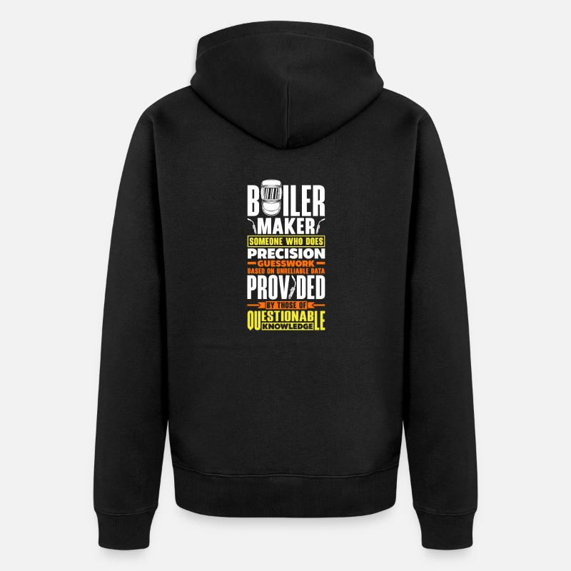 Chaudronnier Chaudronnier Drôle Citation - Veste à capuche bio Premium Unisexe - noir