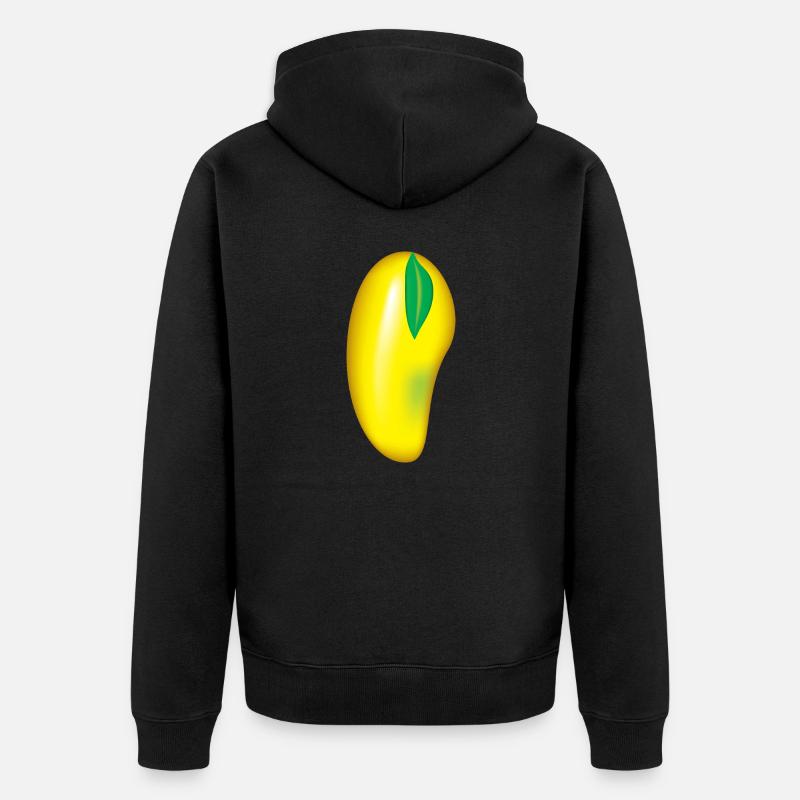 I love mango fruit - Unisex Premium Organic Zip Hoodie - black