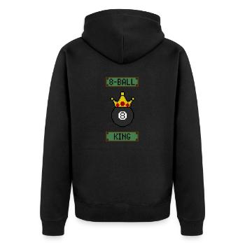 Retro 8-Bit 8-Ball King - Veste à capuche bio Premium Unisexe - noir - Dos - Nico (187cm)