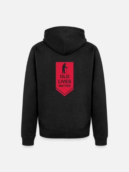 old lives matter quote - Unisex Premium Organic Zip Hoodie - black