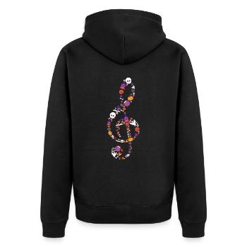 Halloween-Kostüm Party-Musiklehrer - Unisex Premium Bio Zip Hoodie - Schwarz - Hinten - Nico (187cm)