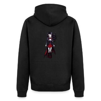 Vampire / Dracula / Suceur de sang / Halloween / Mythe - Veste à capuche bio Premium Unisexe - noir - Dos - Nico (187cm)