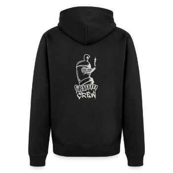 graffiti crew - Unisex Premium Bio Zip Hoodie - Schwarz - Hinten - Nico (187cm)