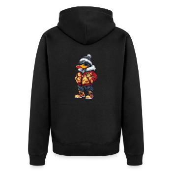 Duck Mode Hiver - Veste à capuche bio Premium Unisexe - noir - Dos - Nico (187cm)