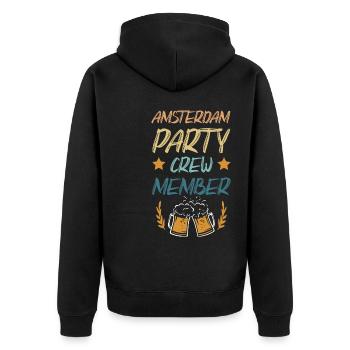Amsterdam Party Crew - Veste à capuche bio Premium Unisexe - noir - Dos - Nico (187cm)