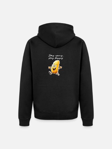 Restez ringard, restez heureux ! - Veste à capuche bio Premium Unisexe - noir