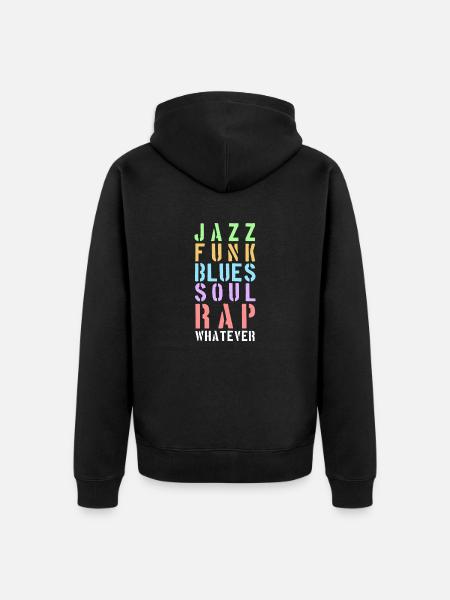 Whatever the music... - Unisex Premium Organic Zip Hoodie - black