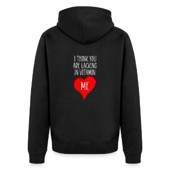 vitamin me citation drôle - Veste à capuche bio Premium Unisexe - noir - Dos - Nico (187cm)