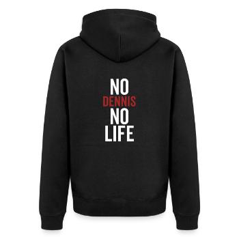 Pas de Dennis Pas de vie - Veste à capuche bio Premium Unisexe - noir - Dos - Nico (187cm)