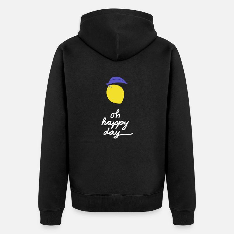 Oh jour heureux Lemon - Veste à capuche bio Premium Unisexe - noir