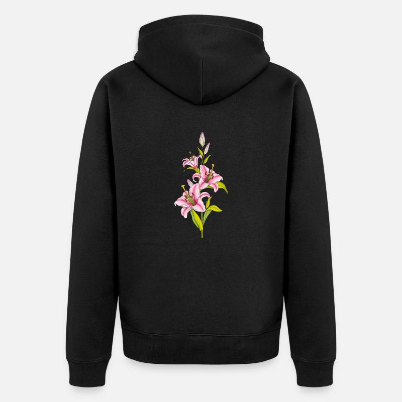 Lys - Veste à capuche bio Premium Unisexe - noir
