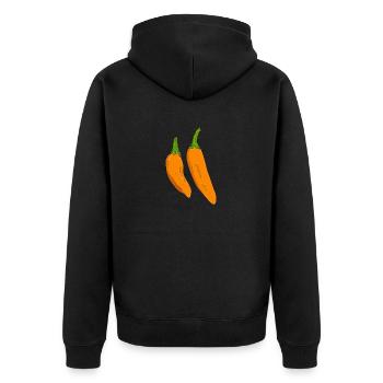 Chili aux carottes bulgares - Veste à capuche bio Premium Unisexe - noir - Dos - Nico (187cm)