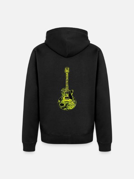 Guitar - Unisex Premium Organic Zip Hoodie - black
