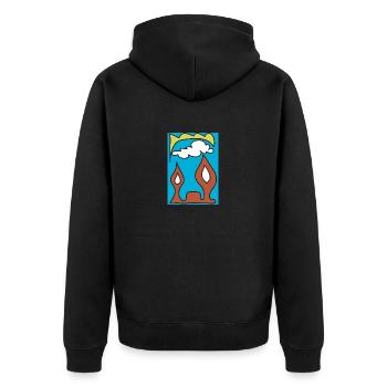 Royaume des merveilles - Veste à capuche bio Premium Unisexe - noir - Dos - Nico (187cm)