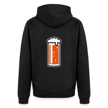 German Altbier Glass (Beer / Ale / 3C) - Unisex Premium Organic Zip Hoodie - black - Back - Nico (187cm)