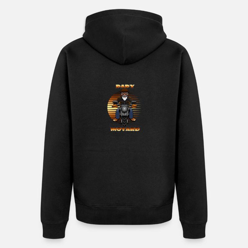PAPY MOTARD - Veste à capuche bio Premium Unisexe - noir