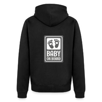 Bébé à bord - Veste à capuche bio Premium Unisexe - noir - Dos - Nico (187cm)