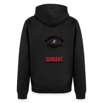 Sergent sapeur pompier - Veste à capuche bio Premium Unisexe - noir - Dos - Nico (187cm)