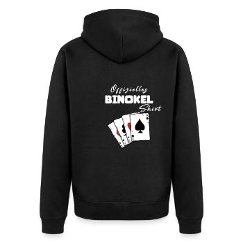 Jumelles Chemise Officielle - Veste à capuche bio Premium Unisexe - noir - Dos - Nico (187cm)