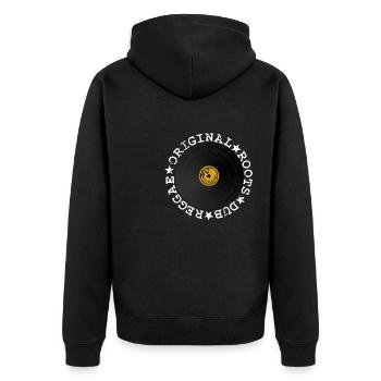Disque vinyle Dub Reggae - Veste à capuche bio Premium Unisexe - noir - Dos - Nico (187cm)