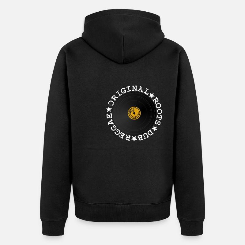 Disque vinyle Dub Reggae - Veste à capuche bio Premium Unisexe - noir