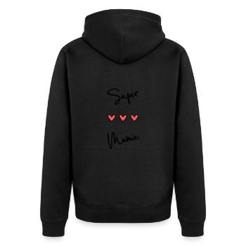 FÊTE DES MÈRES. BONNE FÊTE MAMIE. JE T'AIME MAMIE. - Veste à capuche bio Premium Unisexe - noir - Dos - Nico (187cm)