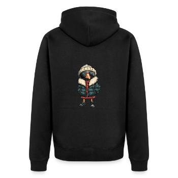 Autruche Cool BD - Veste à capuche bio Premium Unisexe - noir - Dos - Nico (187cm)