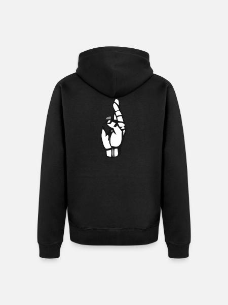 lie - Unisex Premium Organic Zip Hoodie - black