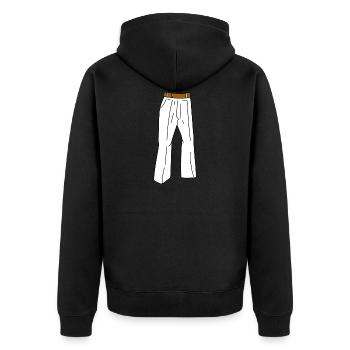 pantalon blanc - Veste à capuche bio Premium Unisexe - noir - Dos - Nico (187cm)