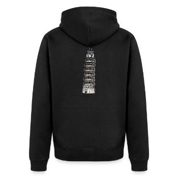 Tour de Pise - Veste à capuche bio Premium Unisexe - noir - Dos - Nico (187cm)