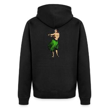 ballerina ballett dance dancer tanz taenzer yoga40 - Unisex Premium Bio Zip Hoodie - Schwarz - Hinten - Nico (187cm)