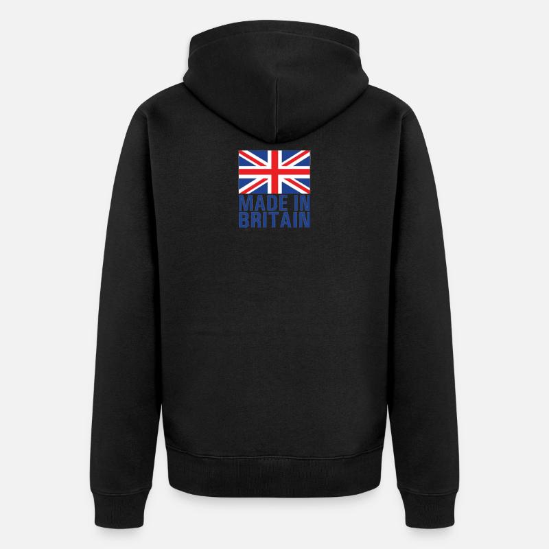fabriqué en GB - Veste à capuche bio Premium Unisexe - noir