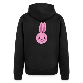 Mignon lapin chibi - Veste à capuche bio Premium Unisexe - noir - Dos - Nico (187cm)