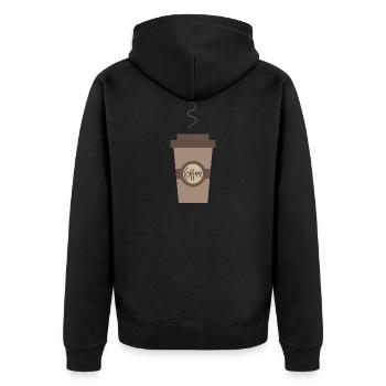 Café café - Veste à capuche bio Premium Unisexe - noir - Dos - Nico (187cm)
