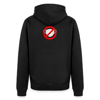 Masque interdit! - Veste à capuche bio Premium Unisexe - noir - Dos - Nico (187cm)