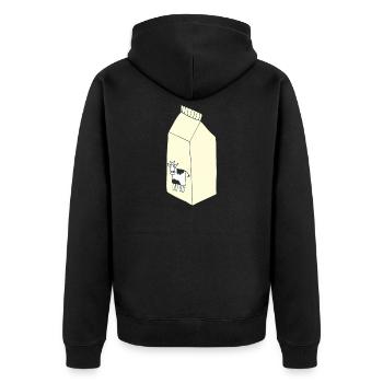 sac de lait - Veste à capuche bio Premium Unisexe - noir - Dos - Nico (187cm)