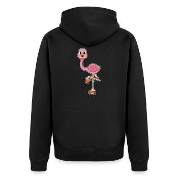 Patins à roulettes Flamingo - Veste à capuche bio Premium Unisexe - noir - Dos - Nico (187cm)