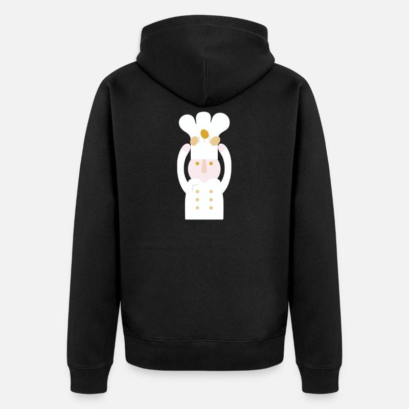 , Chef l pas de texte - Veste à capuche bio Premium Unisexe - noir