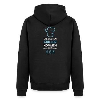 Les meilleurs barbecues viennent de Hessen Design - Veste à capuche bio Premium Unisexe - noir - Dos - Nico (187cm)