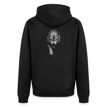 Loup - Veste à capuche bio Premium Unisexe - noir - Dos - Nico (187cm)
