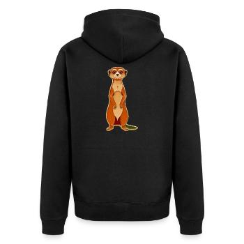 Toujours à l’affût - Veste à capuche bio Premium Unisexe - noir - Dos - Nico (187cm)