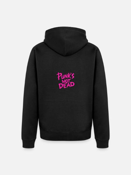 PUNK - Unisex Premium Bio Zip Hoodie - Schwarz
