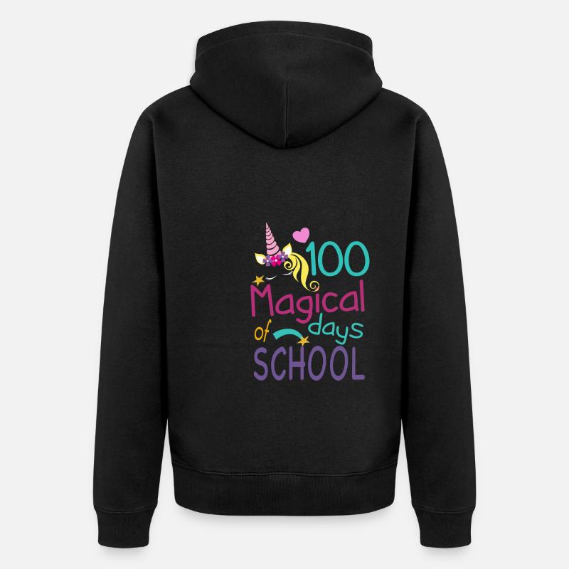 100 Magical Days - Unisex Premium Bio Zip Hoodie - Schwarz