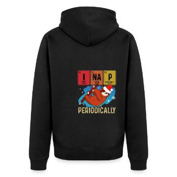 I Nap periodically funny science sloths lovers - Unisex Premium Organic Zip Hoodie - black - Back - Nico (187cm)