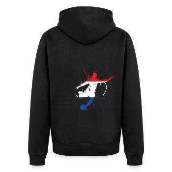 Pays-Bas Drapeau du Championnat du Monde Pays-Bas - Veste à capuche bio Premium Unisexe - noir - Dos - Nico (187cm)